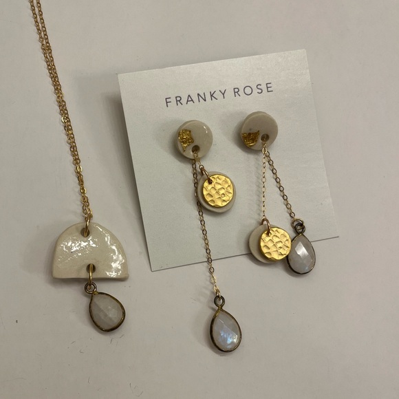 Clay earring and necklace SET - Picture 1 of 2